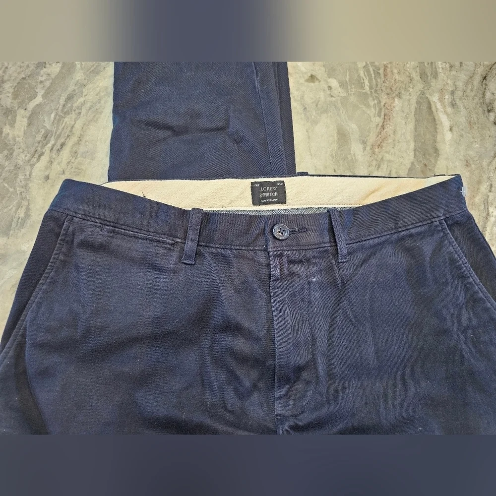 J.Crew Men’s 484 Slim Fit Stretch Chino Pants Navy Blue W31 L32